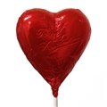 Foiled Milk Chocolate Heart Lollipops (5Oz)