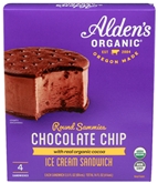 Aldens Organic Chocolate Chip Ice Cream Sandwich