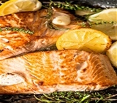 Grilled Salmon with Lemon & Garlic