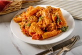 Rigatoni With Asparagus Shiitake Mushrooms & Italian Sausage