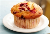 Large Homemade Cranberry Corn Muffin