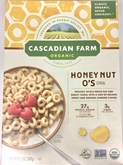 Cascadian Farm Organic Honey Nut O's Cereal (9.5oz)