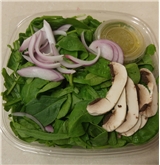 Spinach, Mushroom & Red Onion Salad