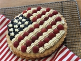 American Flag Fruit Tart 7"