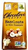 Chocolove Hazelnuts in Milk Chocolate Bar 3oz