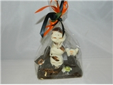 Halloween Chocolate Skull & Cat Plaque