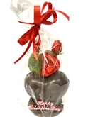 Valentines Day Chocolate Heart with Roses