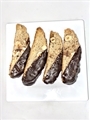 Homemade Chocolate Dipped Hazelnut Biscotti (6Pc)