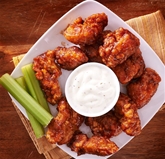 BBQ Chicken Kickers With Blue Cheese Dressing