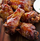 BBQ Chicken Wings with Blue Cheese Dressing