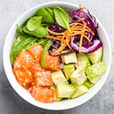 SALMON POKE WITH SALMON ROE