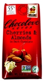 Chocolove Cherries & Almond Dark Chocolate Bar 3oz