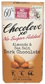 CHOCOLOVE XO DARK CHOC. ALMOND SEA SALT NO SUGAR ADDED (3.2OZ)