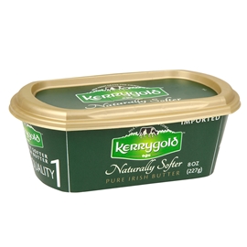 Kerrygold Grass-Fed Pure Irish Salted Spreadable Butter Tub (8oz)