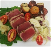 Seared Tuna with Roasted Potatoes & Fennel Salad
