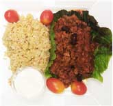 Beef Chili with Brown Rice & Sour Cream