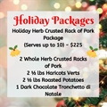 Holiday Herb crusted rack of pork package