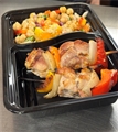 Chicken Kabobs w/Basmati Rice & peas summer salad
