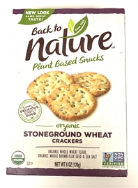 Back To Nature Organic Stoneground Wheat Crackers 6oz Back To Nature Organic Stoneground Wheat Crackers 6oz