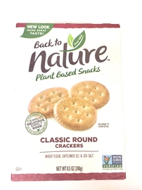 Back To Nature Plant Based Classic Round Crackers 8 5oz Back To Nature Plant Based Classic Round Crackers 8 5oz