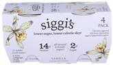Siggis Vanilla Yogurt Low Sugar 4PK