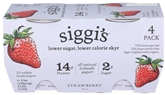Siggis Strawberry Yogurt Low Sugar 4PK
