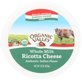 Organic Valley Ricotta Cheese 15 Oz