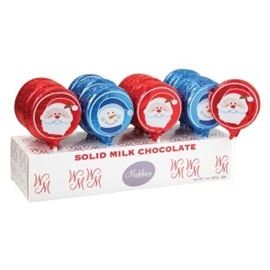 Christmas Milk Chocolate Foiled Lollipop 1oz