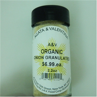 A&amp;V Organic Onion Granulated (2.2oz.)