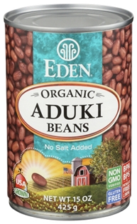 Eden Organic Aduki Beans No Salt Added 15oz