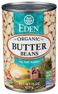 Eden Organic Butter Beans No Salt Added 15oz