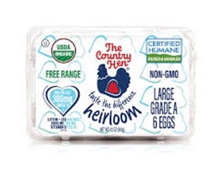 Country Hen Organic Heirloom Eggs (1/2 doz)