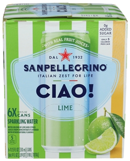 San Pellegrino Ciao Sparkling lime 6pk