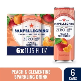 San Pellegrino Peach &amp; Clementine Zero 6pk