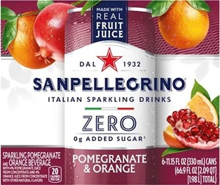 San Pellegrino Pomegranate &amp; Orange Zero 6pk