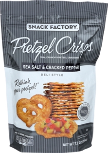 Snack Factory Sea Salt &amp; Cracker Pepper Pretzel Crisps (7.2oz)
