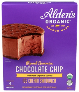 Aldens Organic Chocolate Chip Ice Cream Sandwich