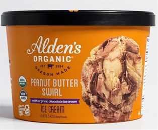 Alden's Organic Peanut Butter Swirl Ice Cream (48 oz)