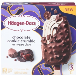Haagen Dazs Chocolate Cookie Crumble Bar 3/3oz