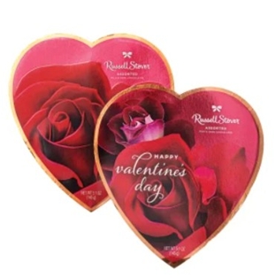 Russell Stover Romantic Assorted Chocolate Heart Box 5.1oz