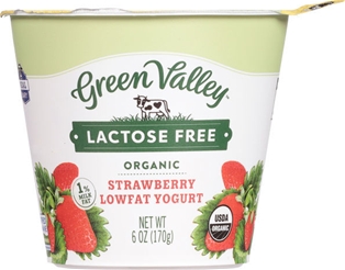 Green Valley Lactose Free Org Strawberry Lowfat Yogurt (6 oz)