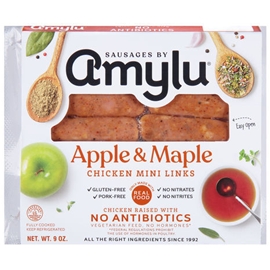 Amylu Mini Apple &amp; Maple Chicken Sausage Links (9oz)