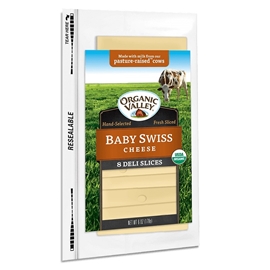 Organic Valley Org Baby Swiss Sliced