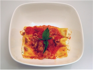 Manicotti with Pomodoro &amp; Basil Sauce