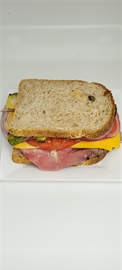 Roast Beef with Cheddar &amp; Avocado on Whole Wheat Bread