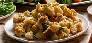 Herb &amp; Mushroom Stuffing Made W/ Gluten Free Bread