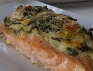 Stuffed Salmon With Spinach and Mozzarella