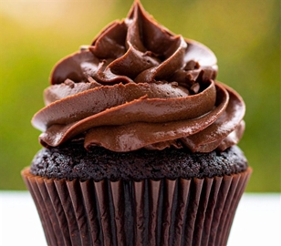 Large Chocolate Cupcake with Chocolate Buttercream Frosting
