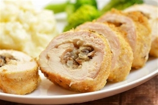Stuffed Chicken Breast With Mushrooms &amp; Smoked Mozzarella