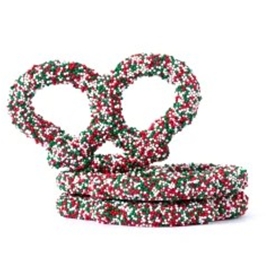 A&amp;V Christmas Chocolate Covered Non Pariel Pretzels (6pcs)